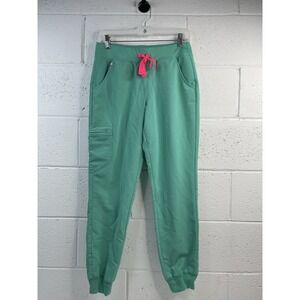 Figs Women's Surgical Green Zamora High Waisted Cargo Scrub Pant - Pockets Size